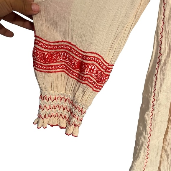 Free People Boho Embroidered Dress with Tassels - Picture 4 of 11